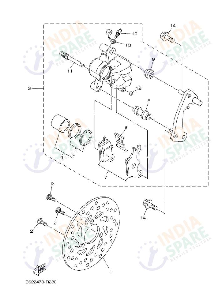 FRONT BRAKE CALIPER